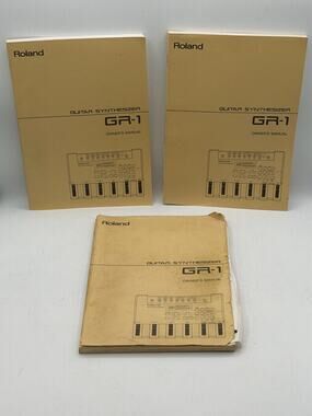 Vintage Roland GR1 Guitar Synthesizer Owner Manual Lot 3 w/GR-50 Reference Sheet